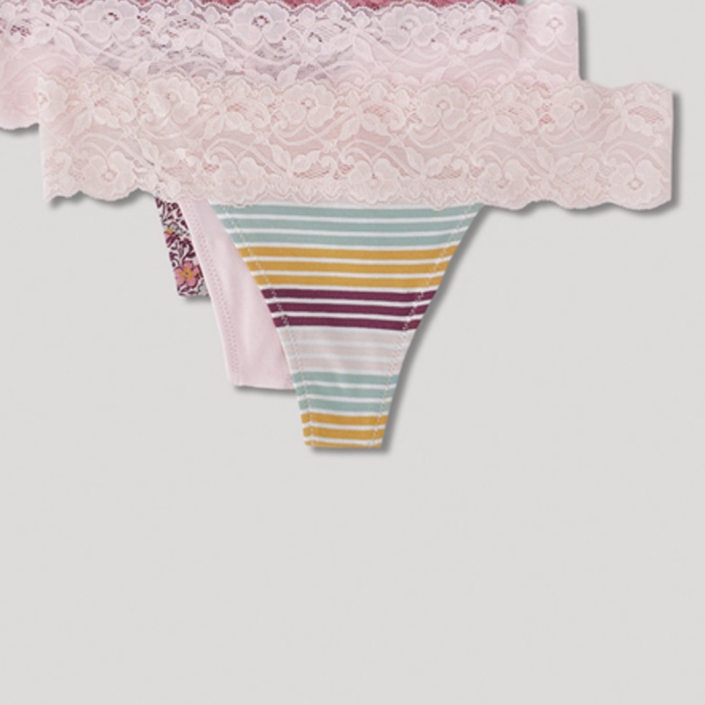 Pact Thong NWT 1 piece only XS Stripe